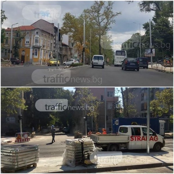Нахвърляха няколко нови светофара на отремонтирания бул. “Руски“ СНИМКИ