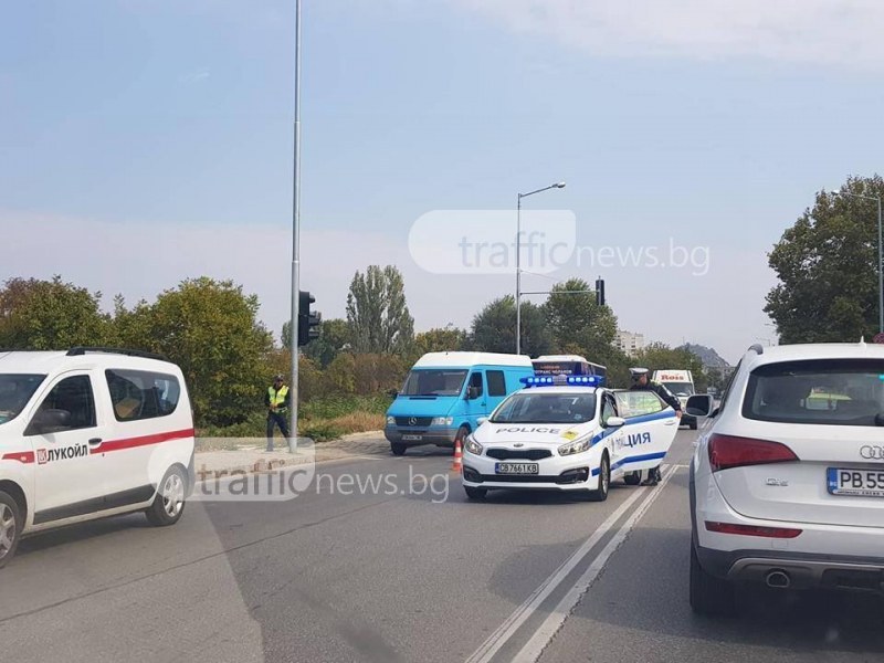 Блъснаха пешеходец на Пещерско шосе СНИМКИ