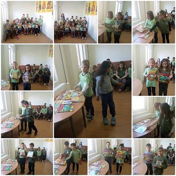 Ученици от Белозем почистиха училищния двор и дариха книги СНИМКИ