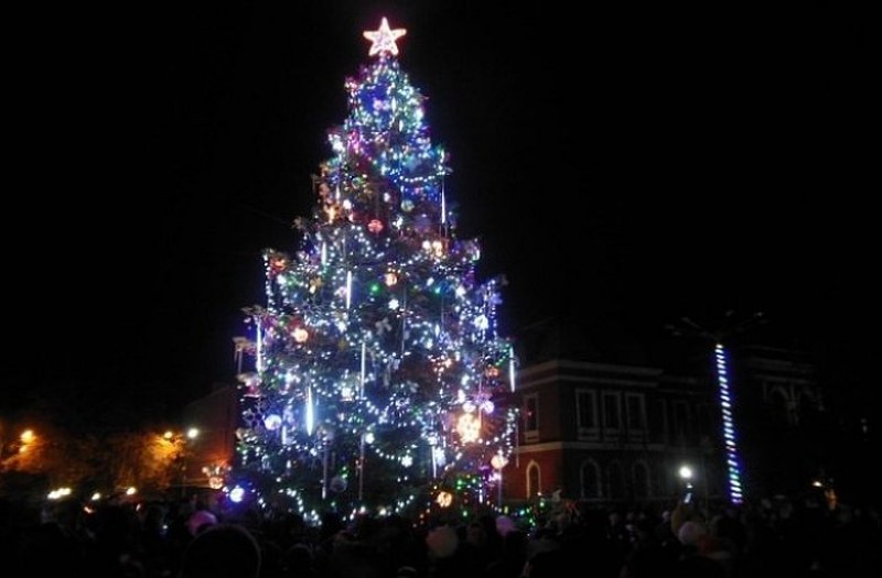 Коледната елха в Асеновград грейва днес