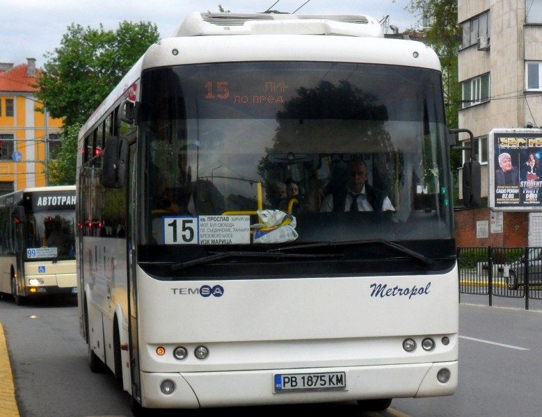 Автобусите №10 и №15 в Пловдив от днес са по обичайния маршрут