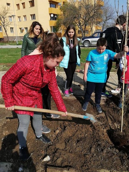Деца от Раковски засадиха 35 дървета СНИМКИ