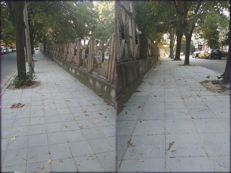 Компрометираният тротоар пред СУ „Христо Данов“ в „Северен“ готов за първия учебен ден