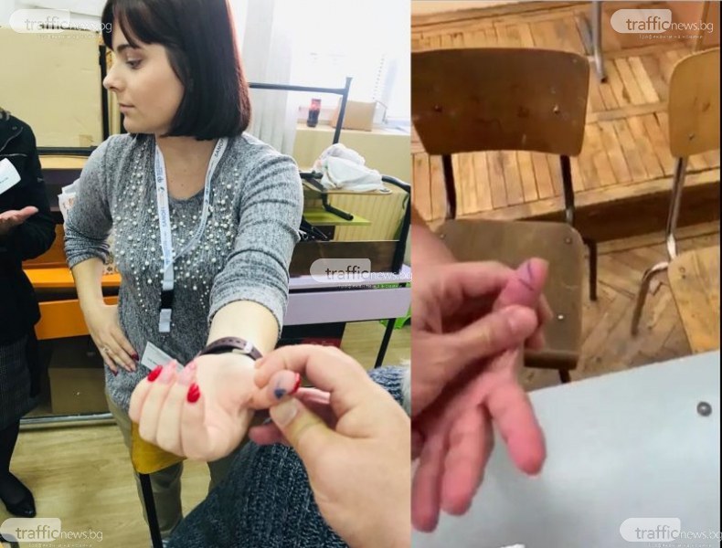 Скандали в Пловдив! Членове на избирателни комисии са с белязани ръце с мастило