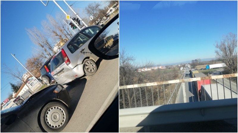 Катастрофи блокираха Пловдив, образува се задръстване