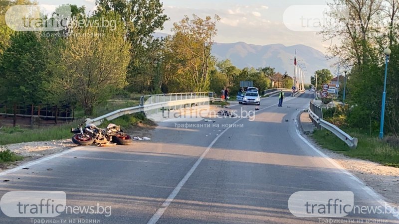 Моторист без книжка връхлетя пешеходец край Пловдив, уби го намясто