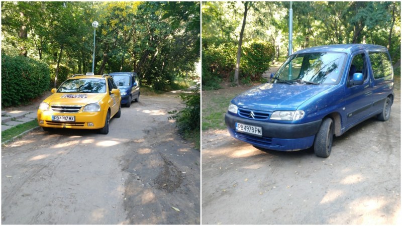 Паркови алеи в Пловдив се превръщат в “паркинг-стоянка“ за таксита