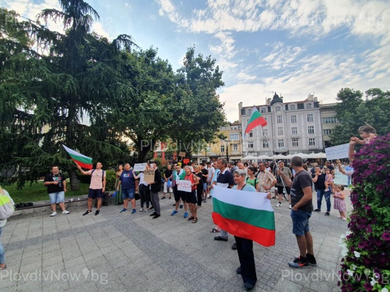 След вчерашния голям протест:  Около 50 души се събраха в Пловдив днес