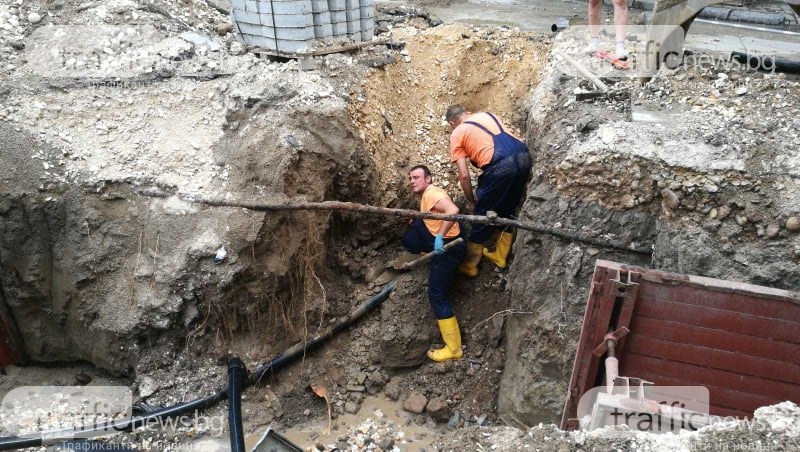 Нова авария по Водния цикъл в Пловдив! Десетки домакинства бяха без вода