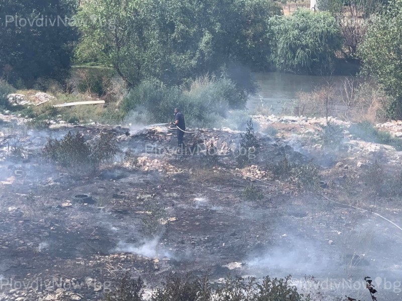 Четири екипа на пожарната се борят с пламъците в Йоаким Груево