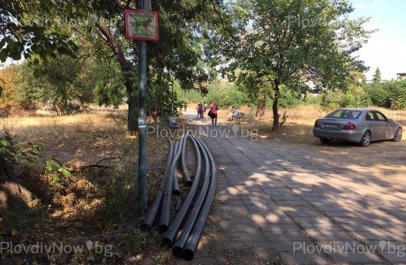 Пълна проверка разпоредена в парка зад хотел Санкт Петербург