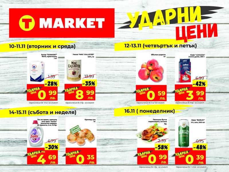 T MARKET с ударно ниски цени и нова стока в кризата