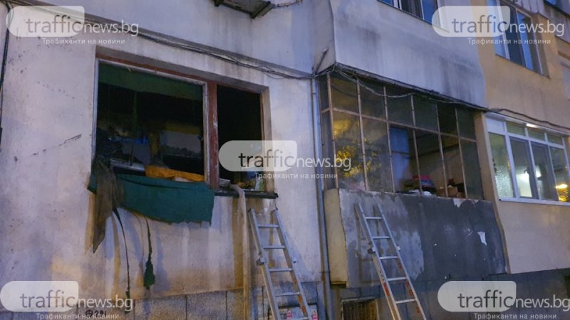 Погром след пожара в апартамент в Кючука - опушени стени, унищожени кабели и дограма