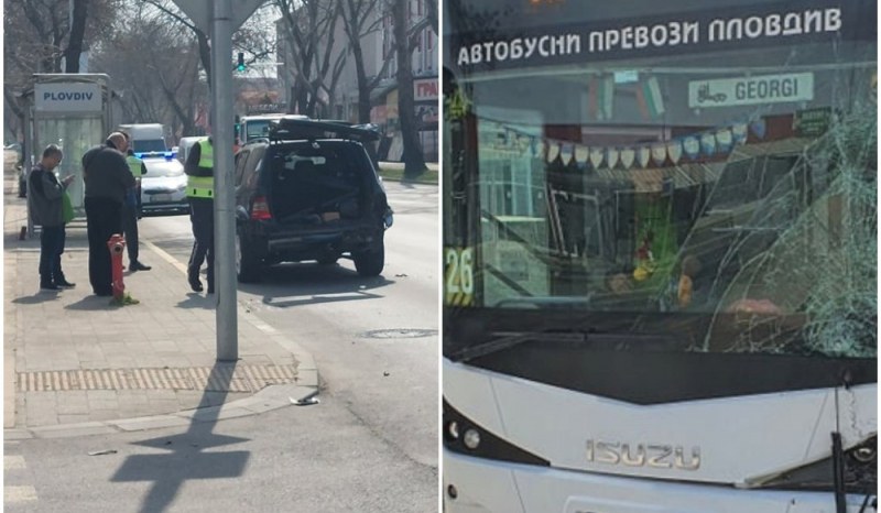 Нова катастрофа в Пловдив! Джип, кола и автобус се удариха