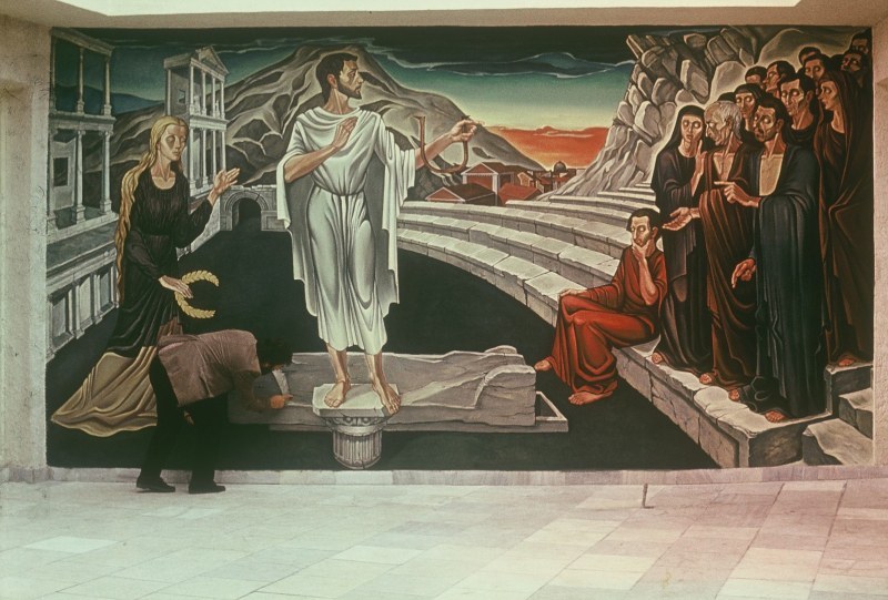 Изчезващото монуметално изкуство в Пловдив: Заличиха стенопис на Николай Кучков в клуба на културните дейци