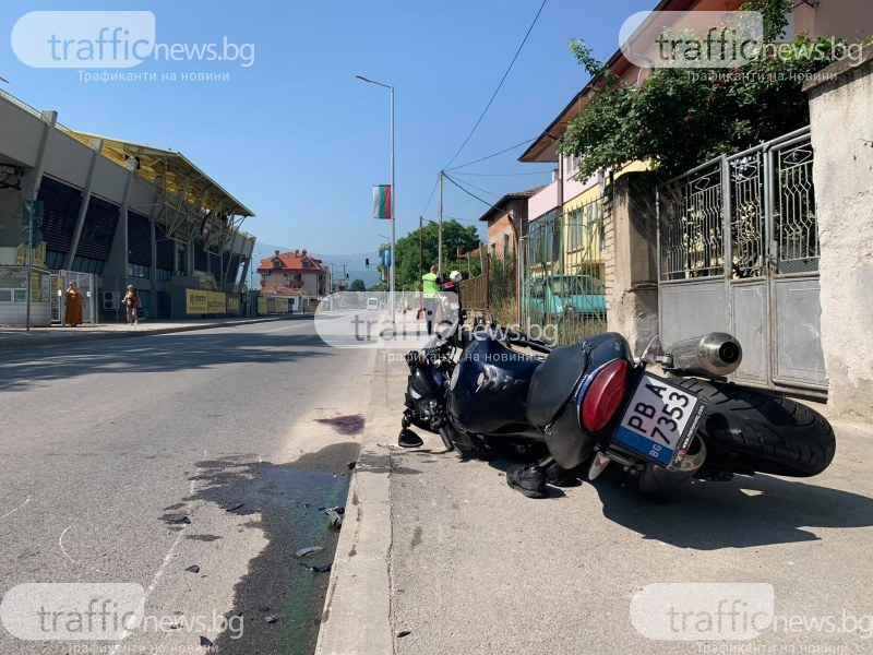 Пловдивчанин самокатастрофира с мотоциклет край Пловдив