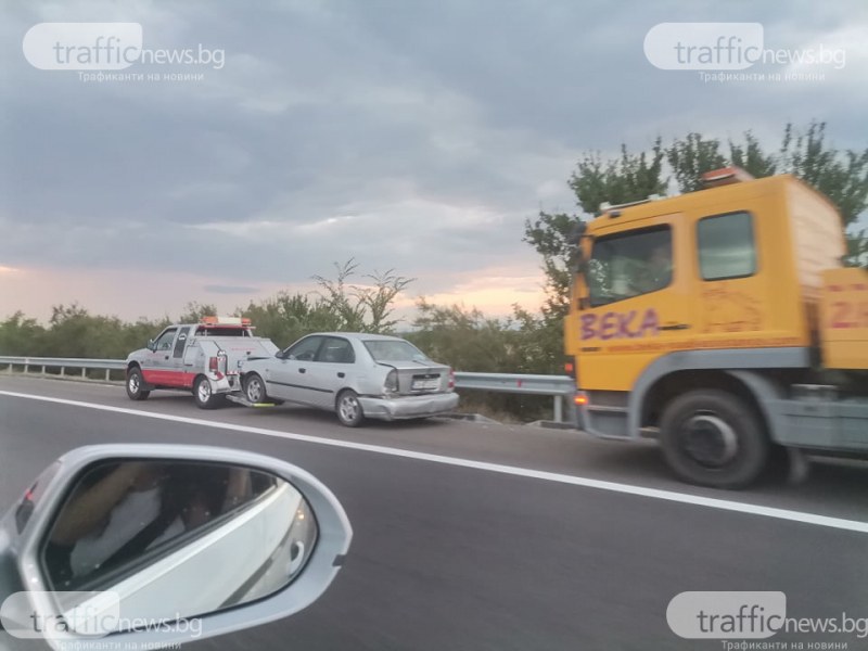 Катастрофа и тапа на АМ “Тракия“ край Пловдив