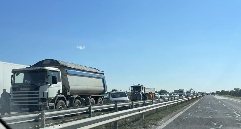 Верижна катастрофа стана на магистралата край Пловдив