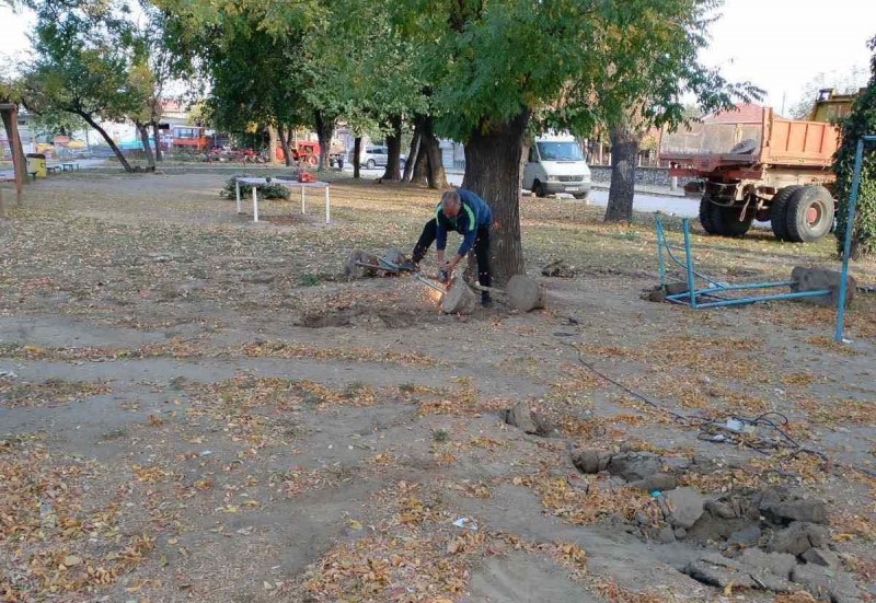 Започна ремонтът на големия парк в Ново село