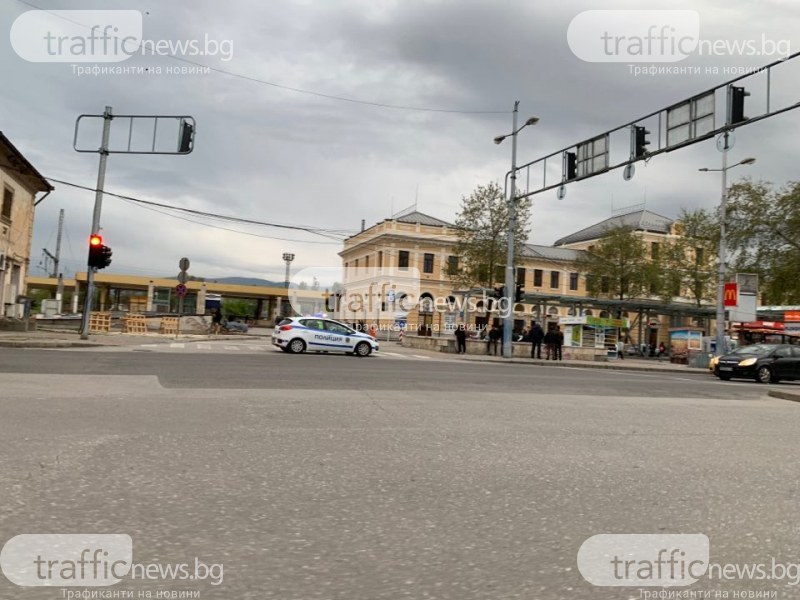 Затварят кръговото на Централна гара в Пловдив заради пробива