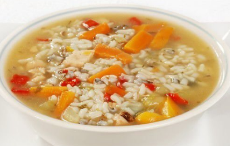 Оризова супа със зеленчуци - чудесна за постите