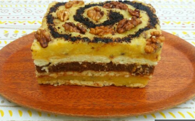 Постна бисквитена торта - вкусна, ефектна и красива