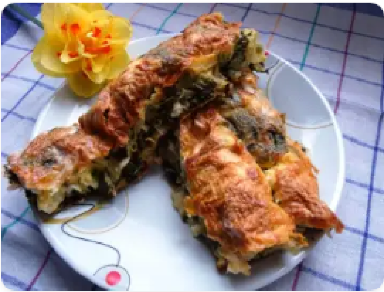 Пролетна баница с рукола и лапад - вкусна, мека и ароматна Пролетна баница с рукола и лапад - вкусна, мека и ароматна