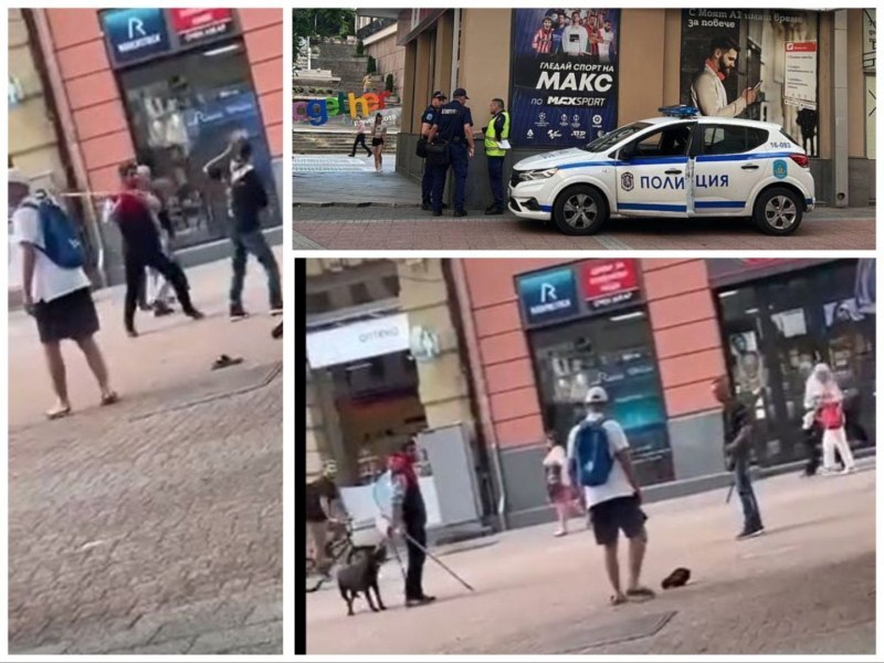 Мъже се сбиха с прътове на Главната в Пловдив