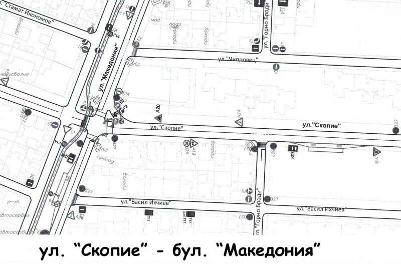 Нова организация на движението се въвежда на две кръстовища в Пловдив