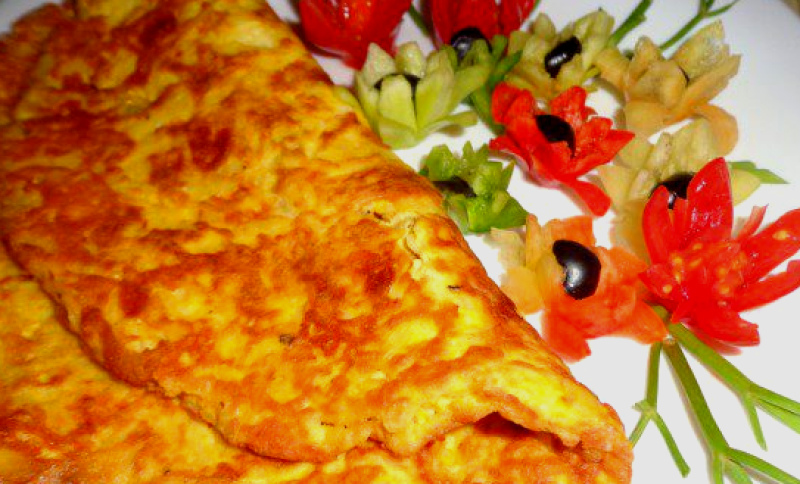 Картофен омлет с кашкавал - приготвя се лесно, вкусен и хранителен