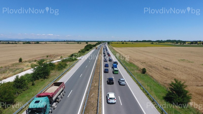 Три катастрофи станаха на магистралата край Пловдив за минути