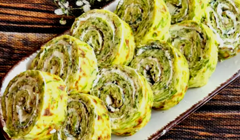 Руло от тиквички с крема сирене - уникално леко и вкусно