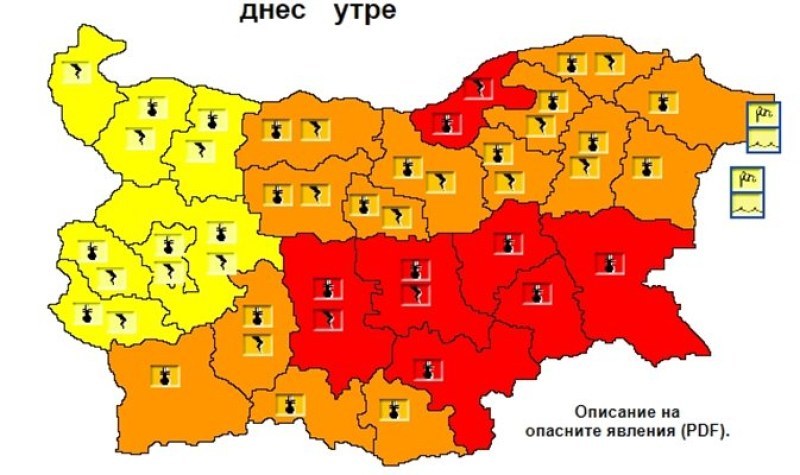 Обявиха червен код за опасно жеги в Пловдивско