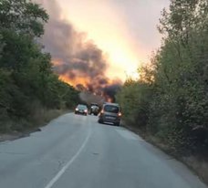 Кола се запали на пътя Брестовица - Първенец