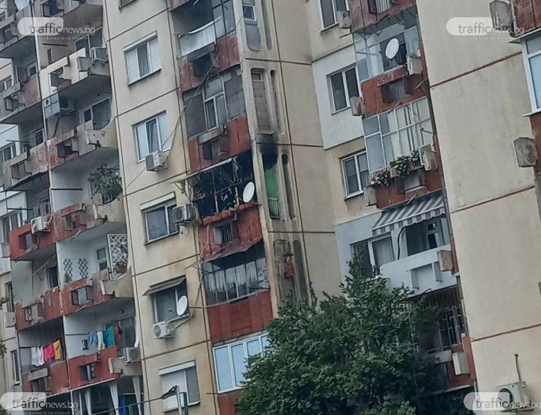 Пожар пламна и унищожи апартамент в “Тракия“