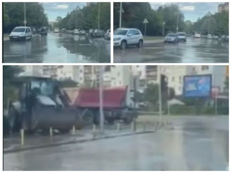 Поредната ВиК авария в Пловдив превърна улици в реки