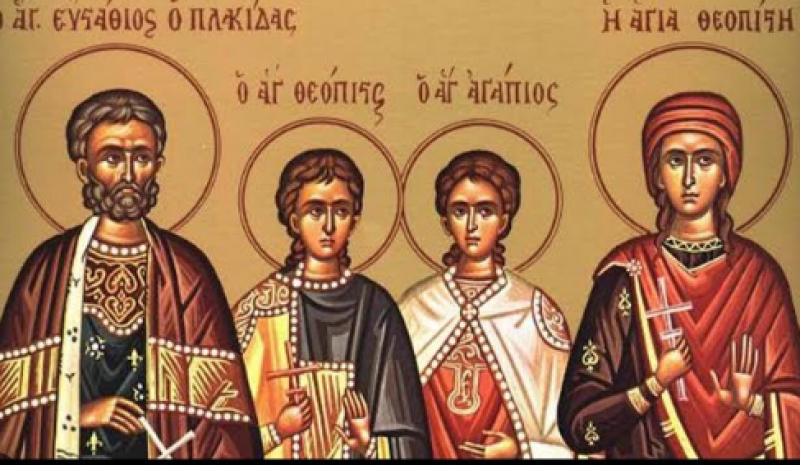 Св. великомъченик Евстатий и семейството му почита Църквата днес