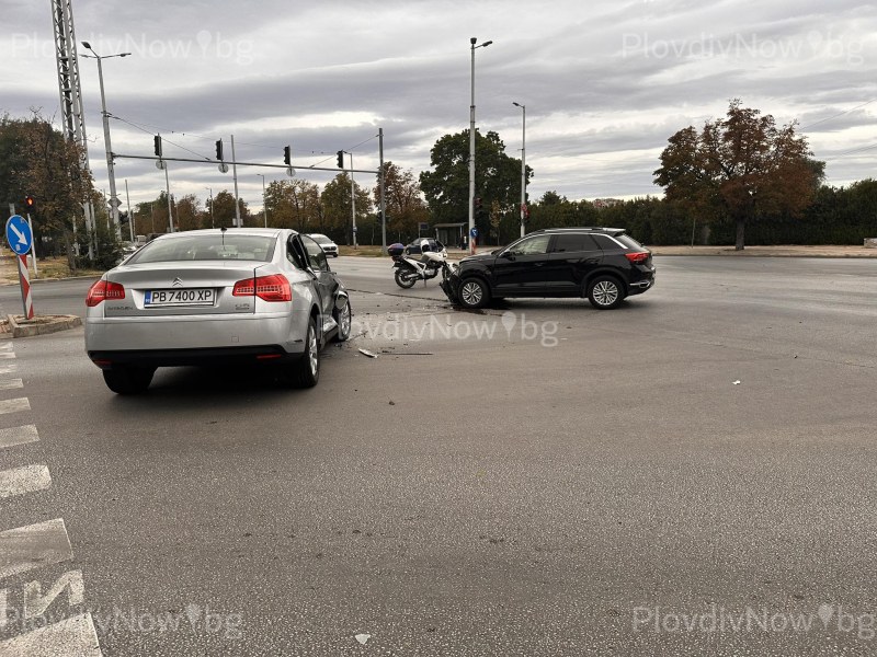 Катастрофа стана на натоварено кръстовище в Пловдив