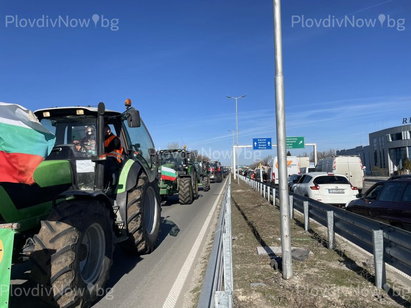 Протестиращи фермери решиха да затворят АМ “Тракия“ край Пловдив