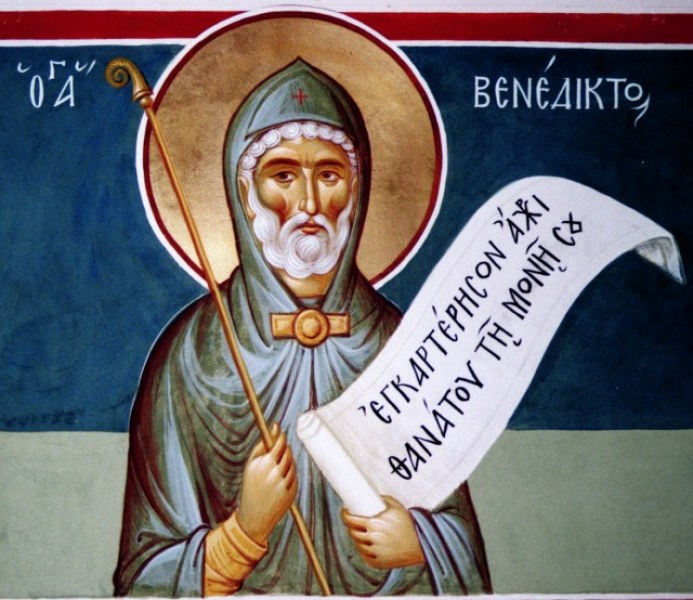 Преподобни Бенедикт почита Църквата днес