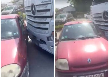 Катастрофа с тир и кола стана в Пловдив