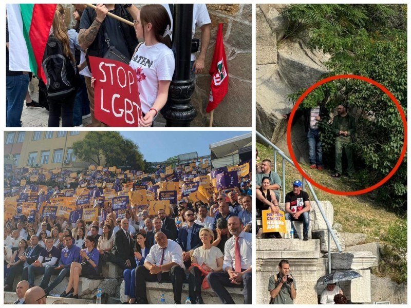 “LGBT Stop” пред Урсула фон дер Лайн, а знаят ли младите социалисти за какво гласуват?