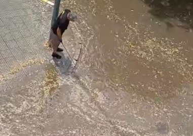 Улица в Кючука се наводни след дъжда