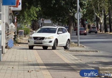 За по-бързо и удобно: Пловдивчанин паркира върху велоалея