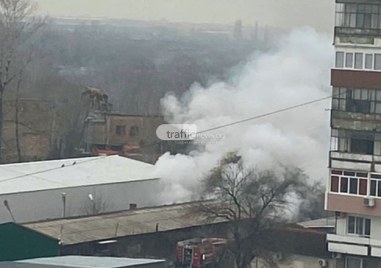 Пожар гори в Изгрев, няколко екипа огнеборци са на място