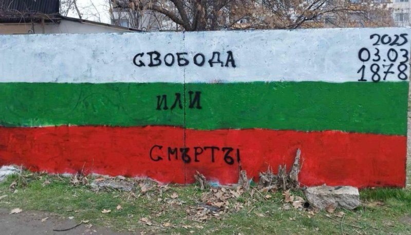 Деца от Пловдив нарисуваха българското знаме на занемарена стена ВИДЕО