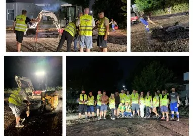 Доброволци от „Браво Пловдив“ ремонтираха опасен участък до кампуса на Пловдивския университет