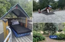 Скитница живее на детска площадка в центъра на Пловдив, от над година обитава парка