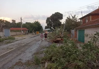 Раковски след силната буря, порой и градушка СНИМКИ