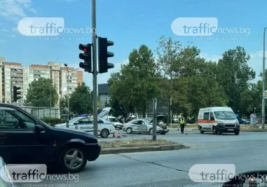 Катастрофа на ключово кръстовище на изхода на Пловдив, движението е затруднено